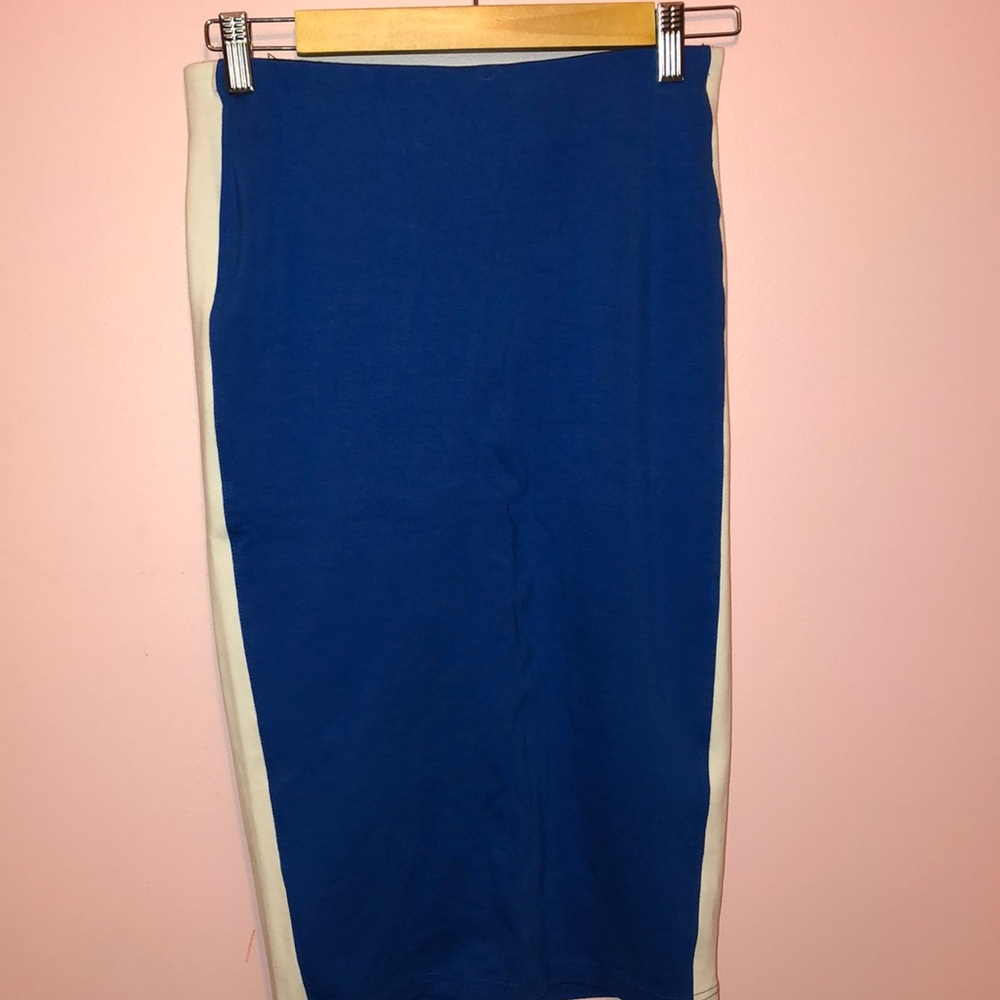 Blue White Stipe Skirt